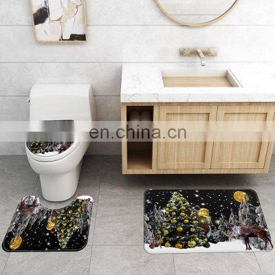 Luxury Famous Brand Latest Linen Custom Bathroom Shower Curtain and Rugs photo-4