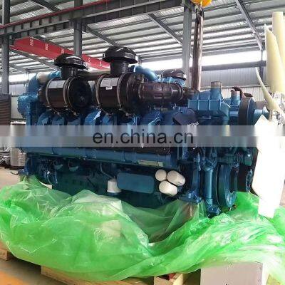 Genuine 12 Cylinder 4 Stroke 1300hp 12M33C1300-15 Weichai Marine Diesel Engine