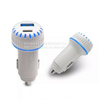 LED Display Quick Charge 5V 2.4A 18W Mobile Phone Plastic USB Car Charger photo-2