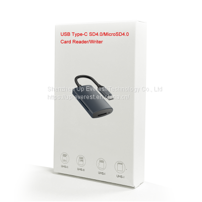 Aluminum Alloy Professional UHS-||SD 4.0+ UHS-|| Micro SD 4.0 Interface TYPE-C 3.1 Card Reader photo-5