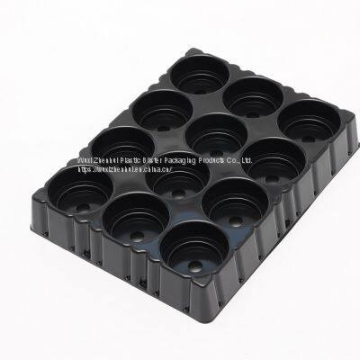 Black PP Thermoformed Plastic Blister Trays Thermoforming Insert Trays photo-2