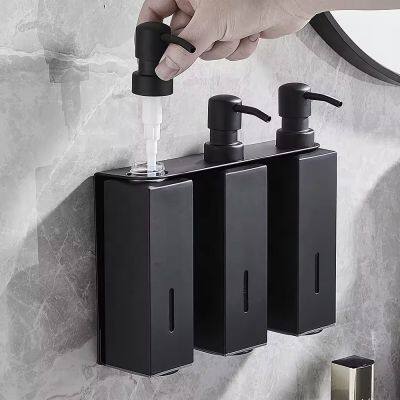 5-star Hotel High Quality 304 Stainless Steel Shampoo Shower Dispenser Hotel Shampoo Set Wall Mounted Luxury Soap Dispenser photo-3