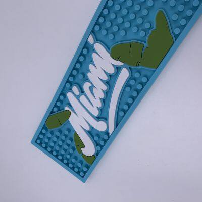 PVC Rubber Beer Bar Mat Eco Water Proof PVC Drinking Bar Rail Mat Silicone Bar Mat Spill Bar Mat photo-3