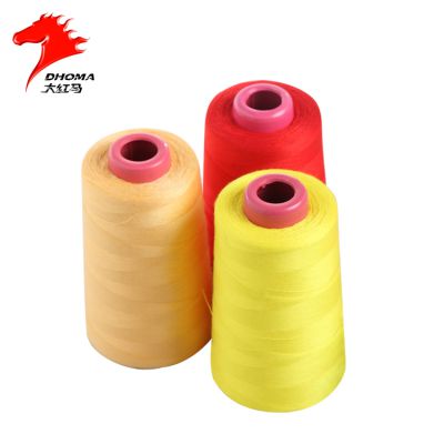 1800 Stock Colors 502 5000y sewing threads low breakage polyester threads low MOQ polyester sewing thread for garment sewing