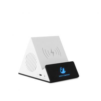 3 In 1 Mobile Partner LED Logo Customization Phone Holder Bluetooth Speaker Wireless Charger photo-4