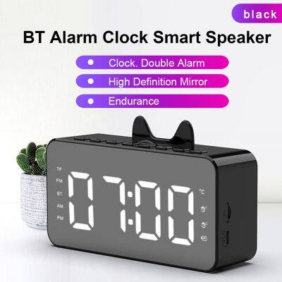 New Design Cute Alarm Clock Wireless Speaker Public Address Portable Waterproof Mini Touch Light Wireless Speaker photo-2