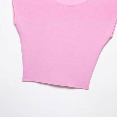 2025 Spring/Summer Sweet Sleeveless Vest Wholesale Women's Knitted Short Top photo-2