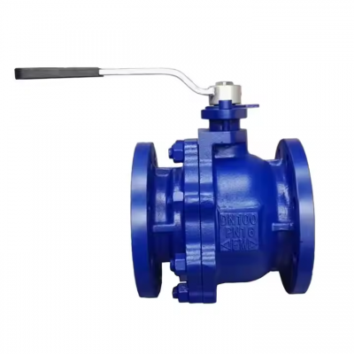 ANSI DIN Full Bore Ball Valve Nodular Cast Iron Flange PTFE Sealed Durable Floating Lever Limited Switch Electric/ Manual