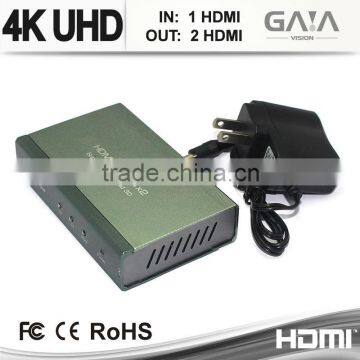 High quality HDMI splitter 1 in 2 out 3D 1080P supported 1.3V 1x2 hdmi splitter 1x2