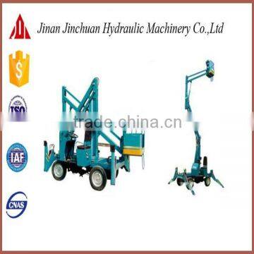 Crank arm elevator, hydraulic elevator, lift platform