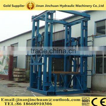 Hydraulic cargo lift/warehouse guide rail lift/2 rail freight elevator