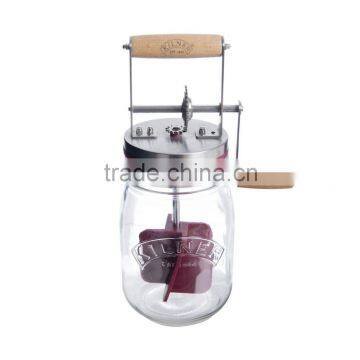 Original Kilner Manual Glass Butter Churner Jar