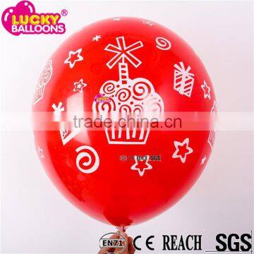 Christmas Use and Latex Material Rubber Balloons Cupcake Presents