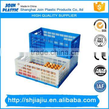 Foldable plastic storage box for egg packaging