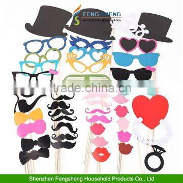 44pcs Photo Booth Props on A Stick Moustache Weddings Favor