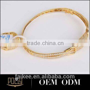 Factory Direct Sale 925 Sterling Silver Dubai Gold Jewelry Set photo-2