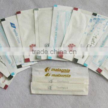 individual dental floss and toothpick