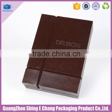 Fancy PU leather wine paper box for wine packaging box