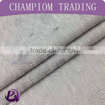 China hot sale fashion design elastic polyester star foil hacci knitted fabric for cloths