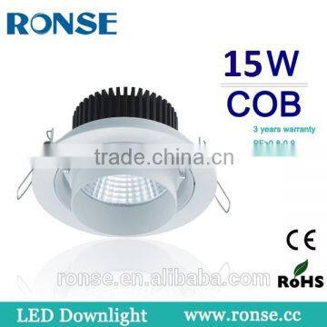 Ronse 15W recessed cob ceiling light 3000-5000k high lumens good selling(RS-2028(B))