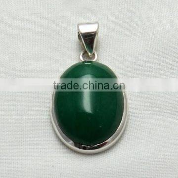 Aura Of Beauty Green Aventurine Pendant, Online Silver Jewellery, Fine Silver Jewellery photo-2