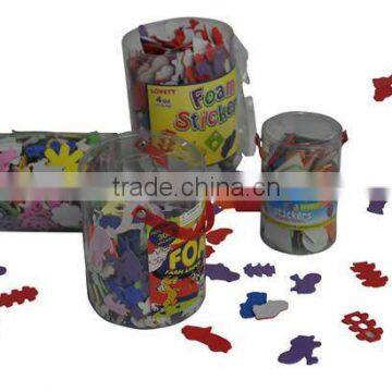 Assorted Patterns Colors Plain EVA Foam Sponge Stickers for Office Stationery DIY Handcrafts