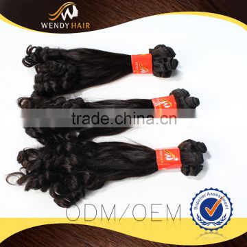 Wholesale high quality FUMI HAIR 100 virgin peruvian hair weft