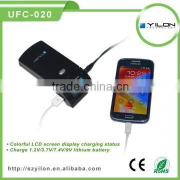 Low-voltage usb 7.4v AAA AA battery charger with LCD