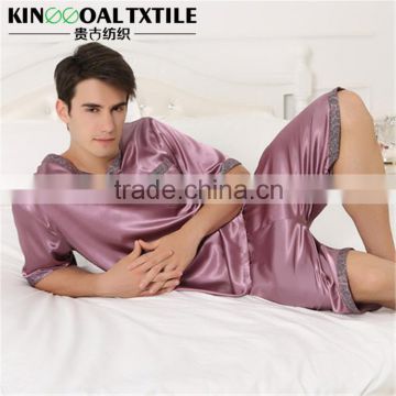 OEM accept factory supply Fashion Men Silk Pajamas