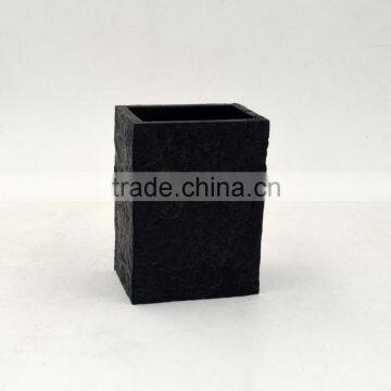 Black Rock Polyresin Bathroom Accessories Set for Hotel and Home photo-3