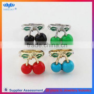 EUROPE STYLE ZINC ALLOY FASHION RING CHERRY LATEST GOLD FINGER RING DESIGNS