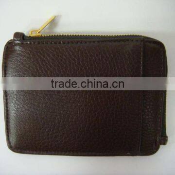Man wallet PU leather wallet zip around coin purse
