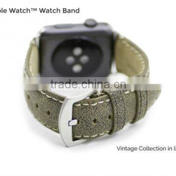 Original Kajsa Vintage Collection Genuine Leather Watch Band Wrist Strap For 38MM Apple Watch MT-3968