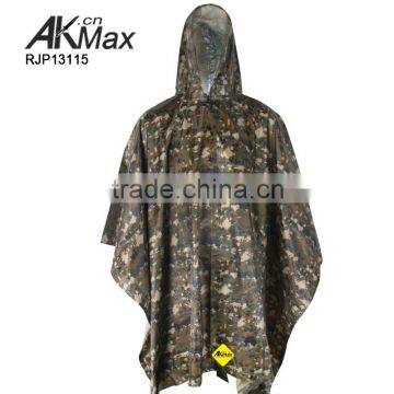 Digital Woodland Camo Army Poncho With Tent and Ground Sheet Purpose