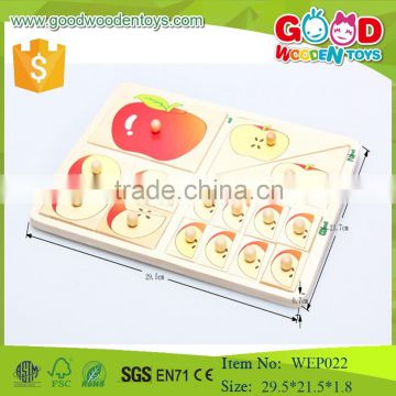 new products in china market apple fraction peg puzzle early learning wood puzzle