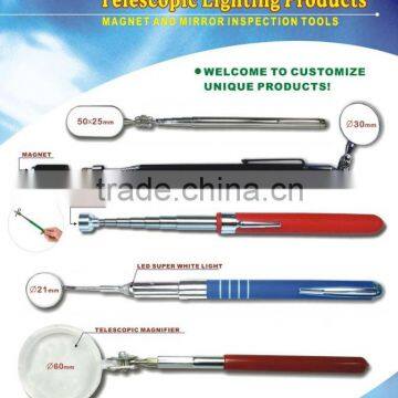 telescopic mirror, magnet pick up, inspection mirror