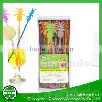 medium palm tree box cased cocktail plastic stirrers