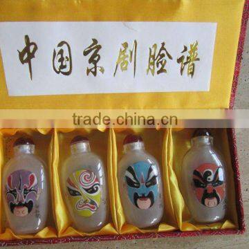 Chinese Traditional snuff box c/w Peking opera facial masks