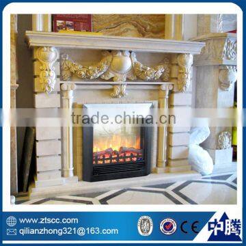 high quality home use natural marble freestanding fireplace