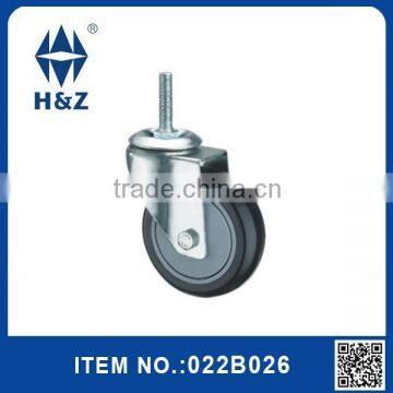 Black steel industrial swivel caster