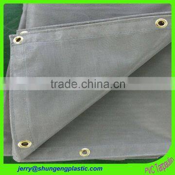 Sound Proof Pvc Coated Fabric Tarpaulin With Welding Edge and Aluminium Eyelet photo-2