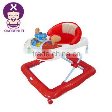 New Design 4 Wheels Discovery Plastic Baby Walker With Brakes photo-5