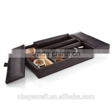 LUXURY LEATHER WOODEN TRAY