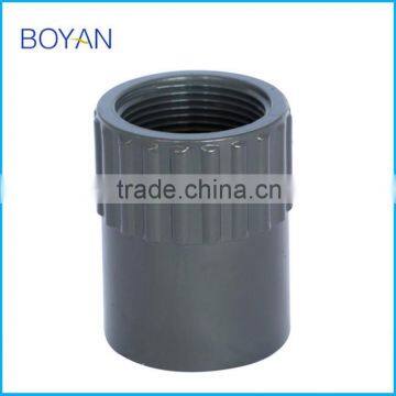 China Products BOYAN PVC UPVC ASTM SCH80 Grey Pipe Fitting Thread Coupling Female Universal Adapter