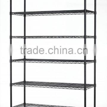 Adjustable Metal 4 Tiers Chrome Carbon Steel Wire Shelving Rack photo-5