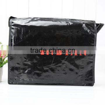 PP woven fabric with lamination shopping bag ,with cover ,webbing PP handle ,with CMYK printing