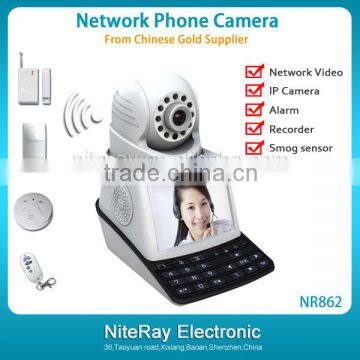 3.5 inch TFT LCD ip camera wifi support smoke detector