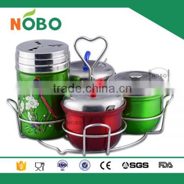 Nobo Colorful Cruet Set using in the kitchen