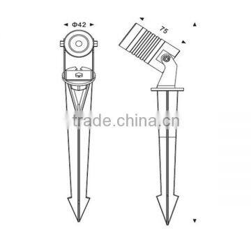 3W 2015 Best Selling LED Garden Spotlights Change Colors photo-2