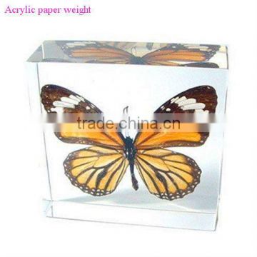 High transparent square acrylic paper weight